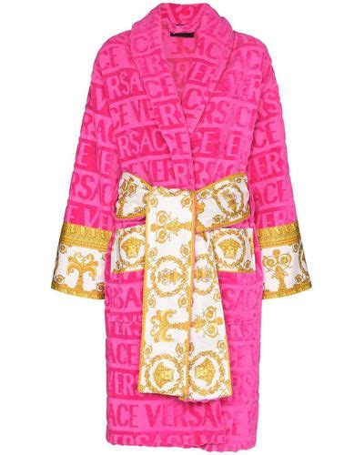 versace pink robe womens|pink Versace bathrobe.